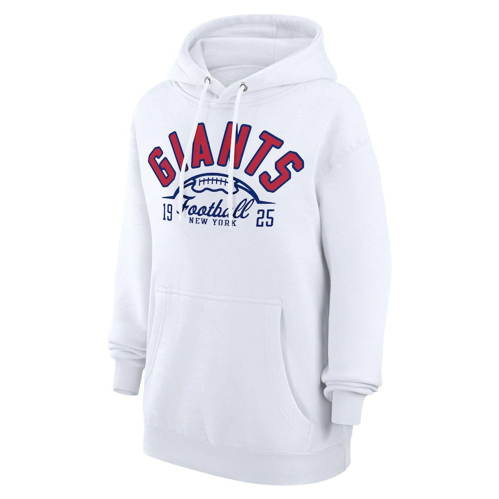 New York Giants Starter Unisex Half Ball Team Fleece Pullover Hoodie - White Hoodies