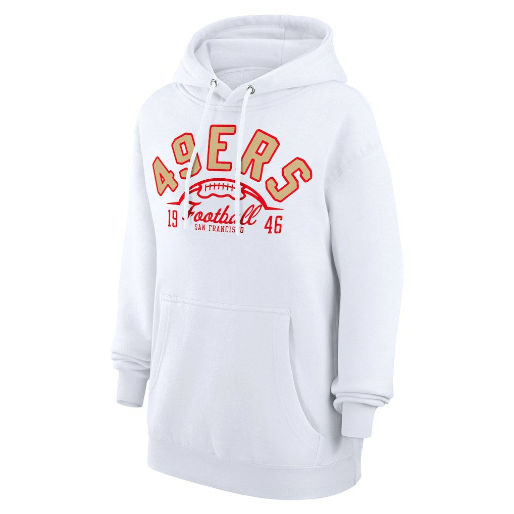 San Francisco 49ers Starter Unisex Half Ball Team Fleece Pullover Hoodie - White Hoodies