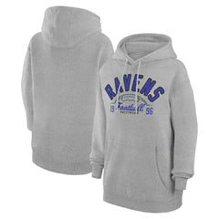 Baltimore Ravens Starter Unisex Half Ball Team Fleece Pullover Hoodie - Heather Gray Hoodies