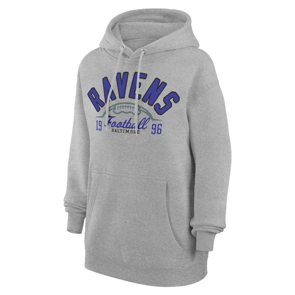 Baltimore Ravens Starter Unisex Half Ball Team Fleece Pullover Hoodie - Heather Gray Hoodies