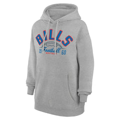 Buffalo Bills Starter Unisex Half Ball Team Fleece Pullover Hoodie - Heather Gray Hoodies