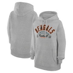 Cincinnati Bengals Starter Unisex Half Ball Team Fleece Pullover Hoodie - Heather Gray Hoodies