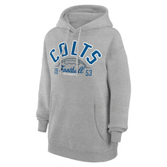 Indianapolis Colts Starter Unisex Half Ball Team Fleece Pullover Hoodie - Heather Gray Hoodies