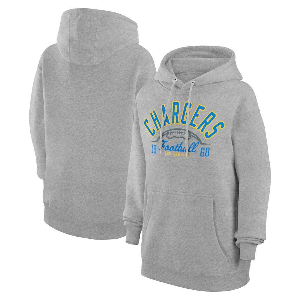 Los Angeles Chargers Starter Unisex Half Ball Team Fleece Pullover Hoodie - Heather Gray Hoodies