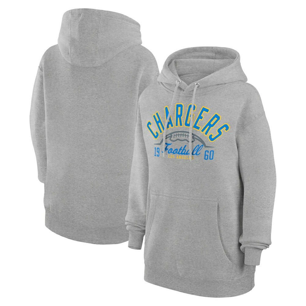 Los Angeles Chargers Starter Unisex Half Ball Team Fleece Pullover Hoodie - Heather Gray Hoodies