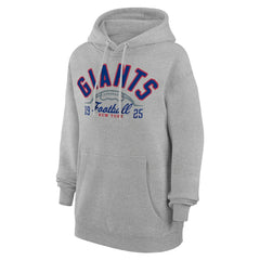 New York Giants Starter Unisex Half Ball Team Fleece Pullover Hoodie - Heather Gray Hoodies