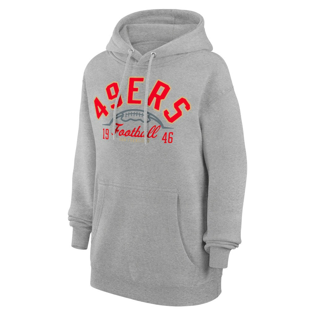 San Francisco 49ers Starter Unisex Half Ball Team Fleece Pullover Hoodie - Heather Gray Hoodies