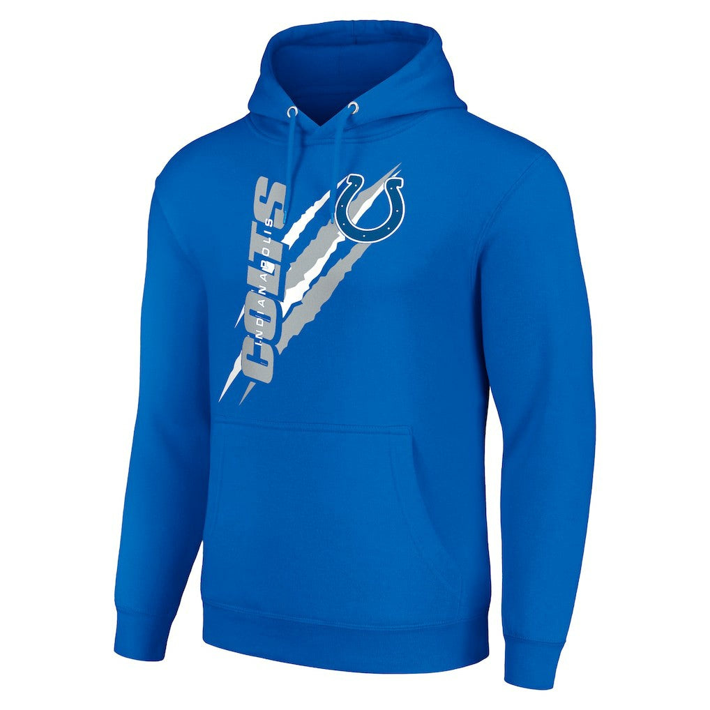 Indianapolis Colts Starter Unisex Color Scratch Fleece Pullover Hoodie - Royal Hoodies