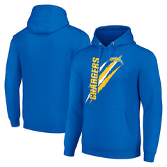 Los Angeles Chargers Starter Unisex Color Scratch Fleece Pullover Hoodie - Royal Hoodies