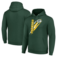 Green Bay Packers Starter Unisex Color Scratch Fleece Pullover Hoodie - Green Hoodies