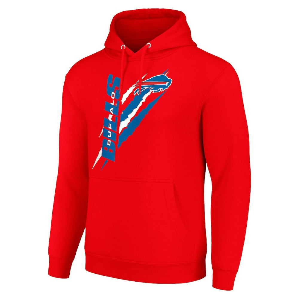 Buffalo Bills Starter Unisex Color Scratch Fleece Pullover Hoodie - Red Hoodies