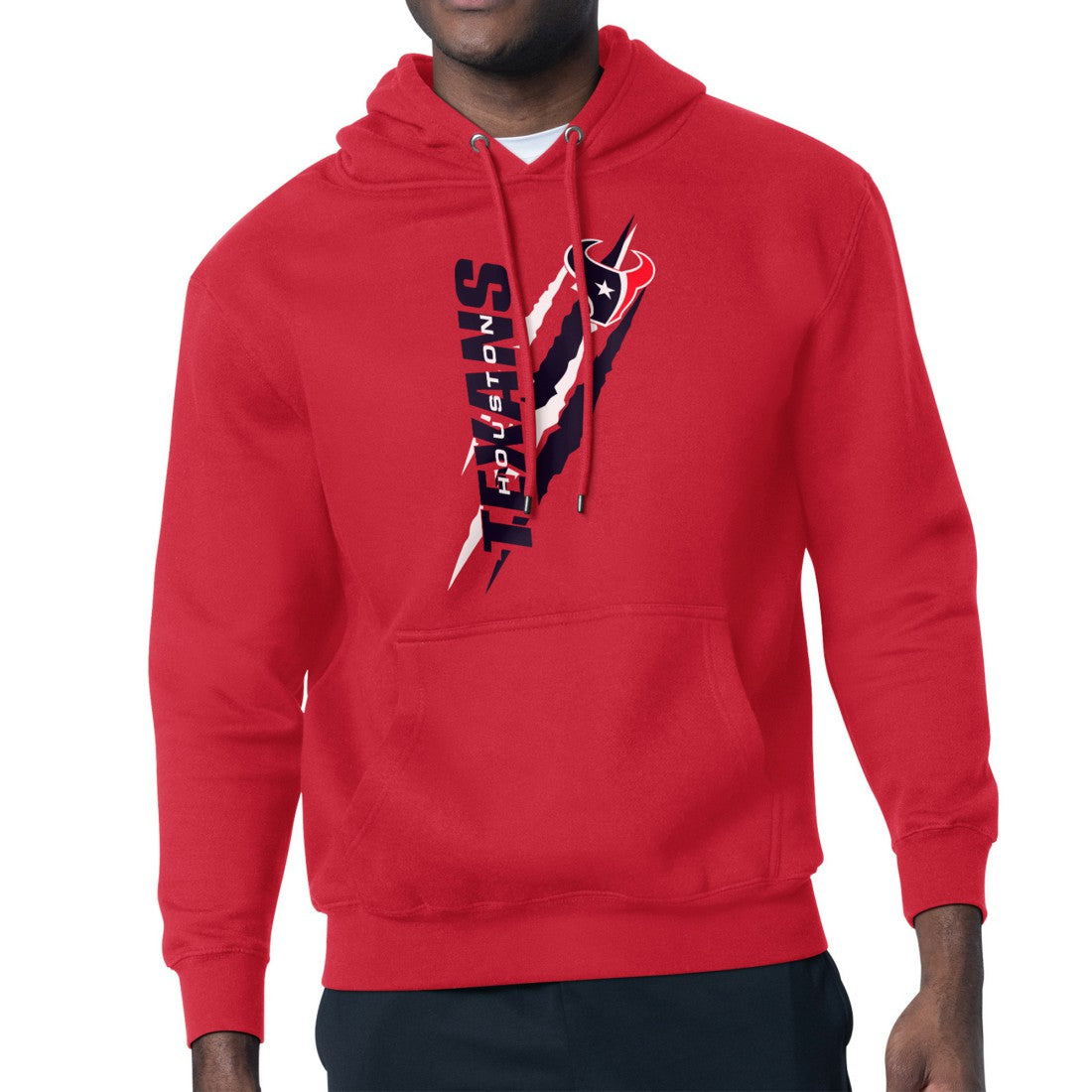 Houston Texans Starter Unisex Color Scratch Fleece Pullover Hoodie - Red Hoodies