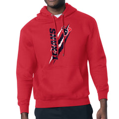 Houston Texans Starter Unisex Color Scratch Fleece Pullover Hoodie - Red Hoodies