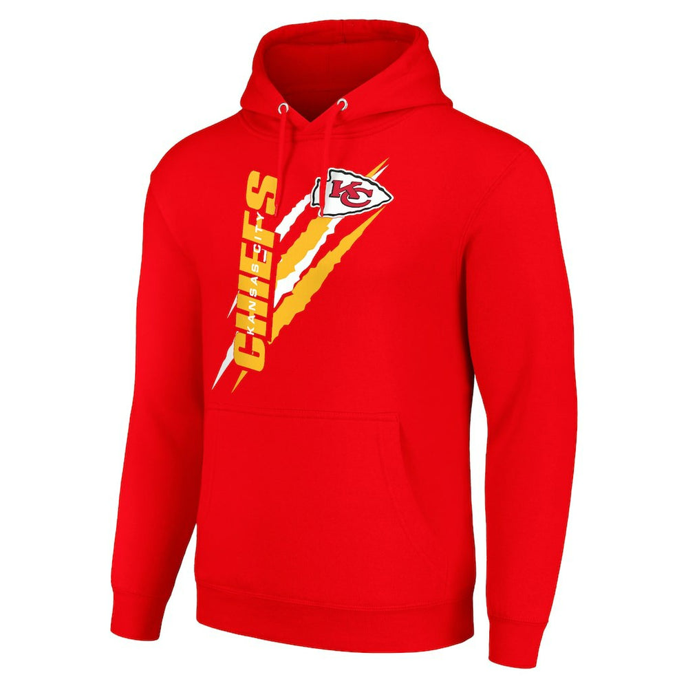 Kansas City Chiefs Starter Unisex Color Scratch Fleece Pullover Hoodie - Red Hoodies