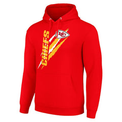 Kansas City Chiefs Starter Unisex Color Scratch Fleece Pullover Hoodie - Red Hoodies