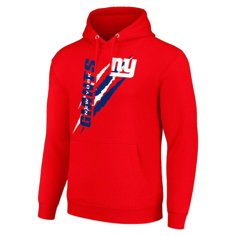 New York Giants Starter Unisex Color Scratch Fleece Pullover Hoodie - Red Hoodies