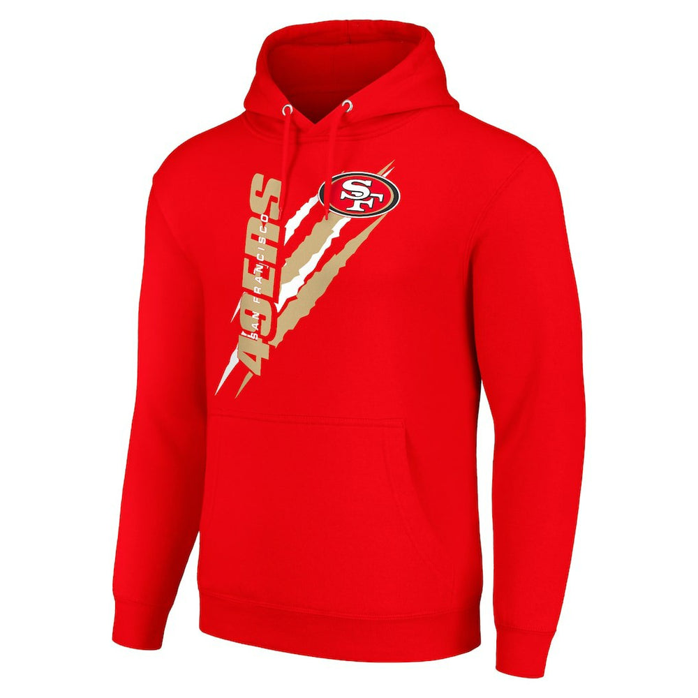 San Francisco 49ers Starter Unisex Color Scratch Fleece Pullover Hoodie - Scarlet Hoodies