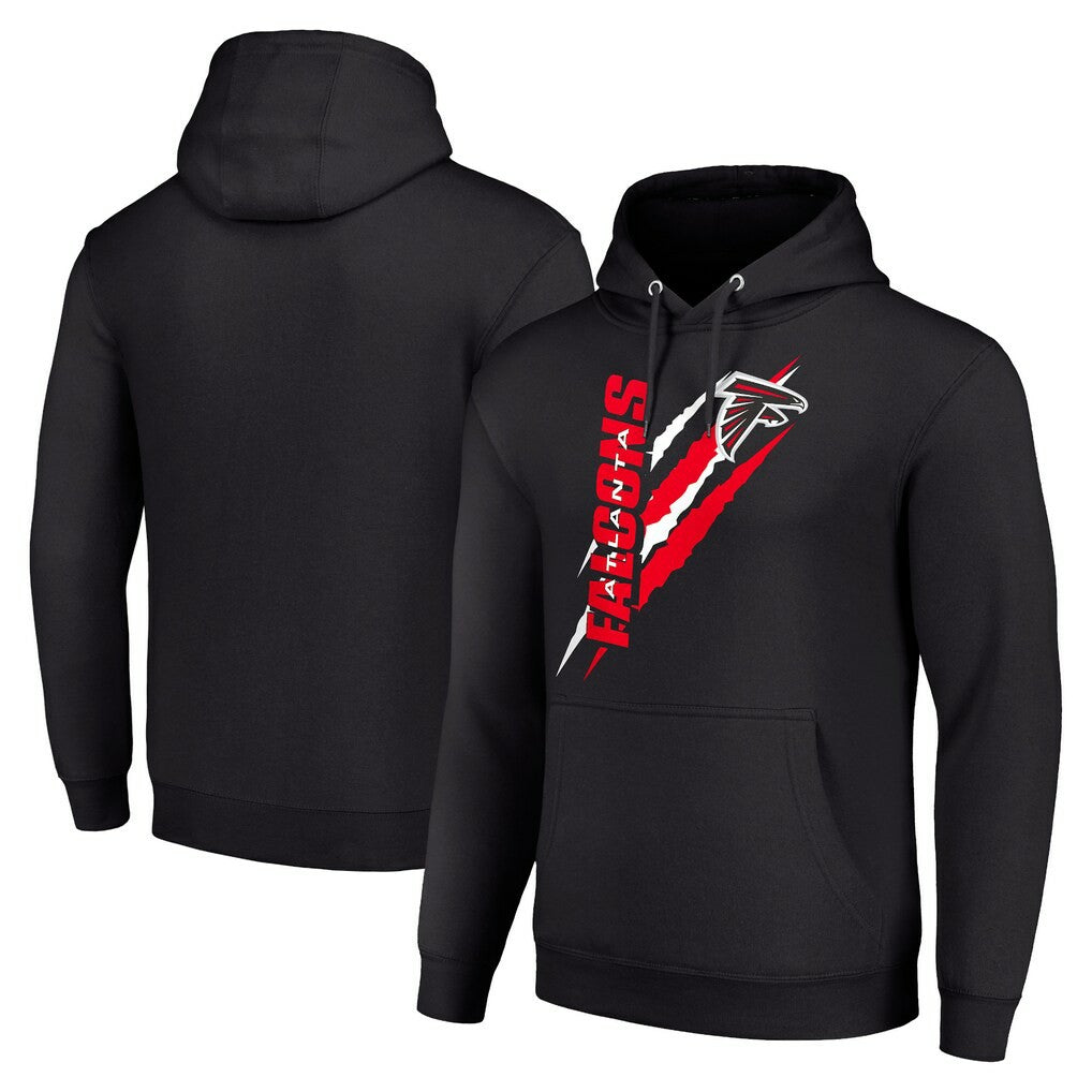 Atlanta Falcons Starter Unisex Color Scratch Fleece Pullover Hoodie - Black Hoodies