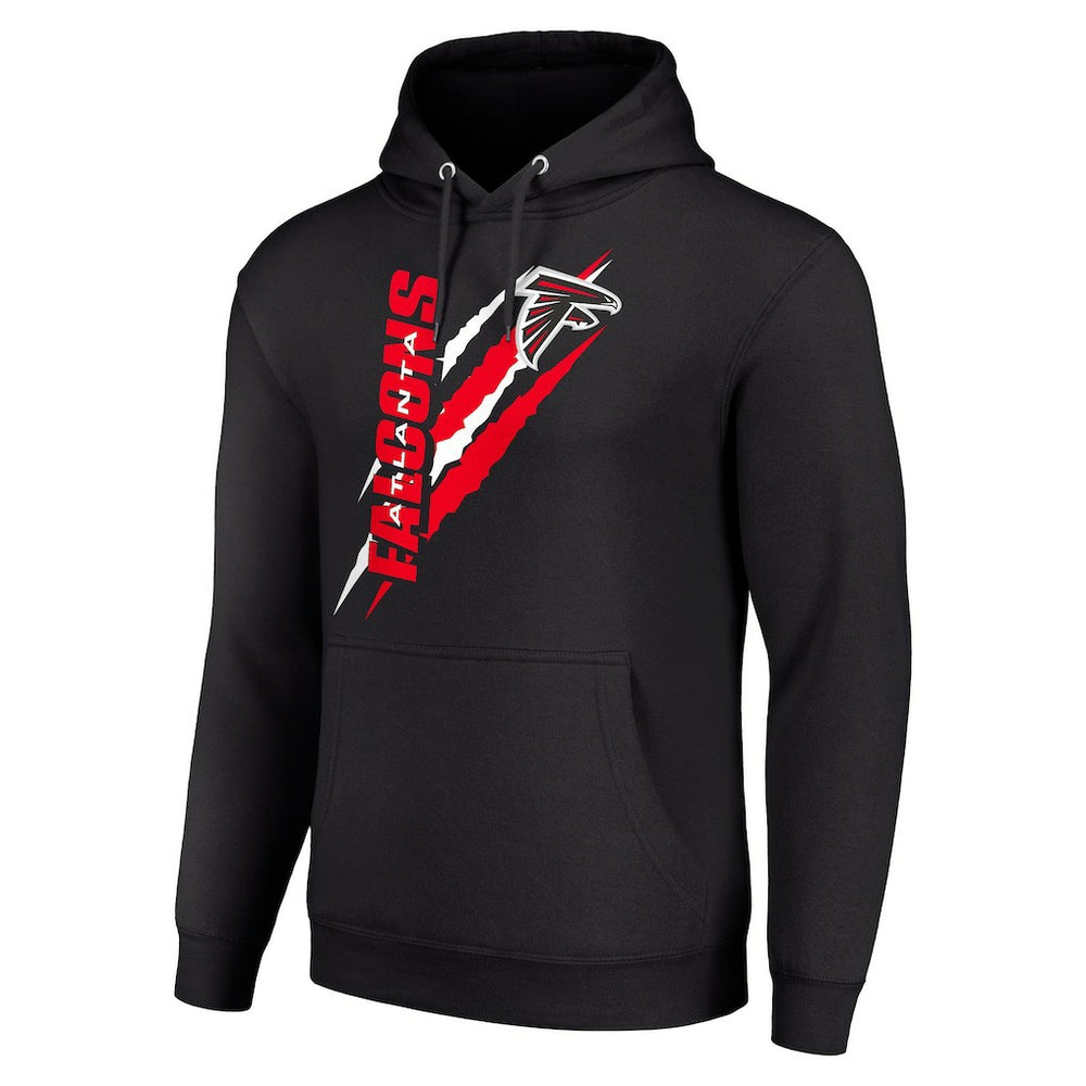 Atlanta Falcons Starter Unisex Color Scratch Fleece Pullover Hoodie - Black Hoodies
