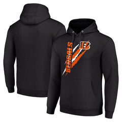Cincinnati Bengals Starter Unisex Color Scratch Fleece Pullover Hoodie - Black Hoodies