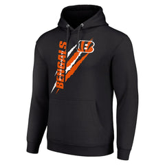 Cincinnati Bengals Starter Unisex Color Scratch Fleece Pullover Hoodie - Black Hoodies