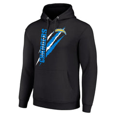 Los Angeles Chargers Starter Unisex Color Scratch Fleece Pullover Hoodie - Black Hoodies