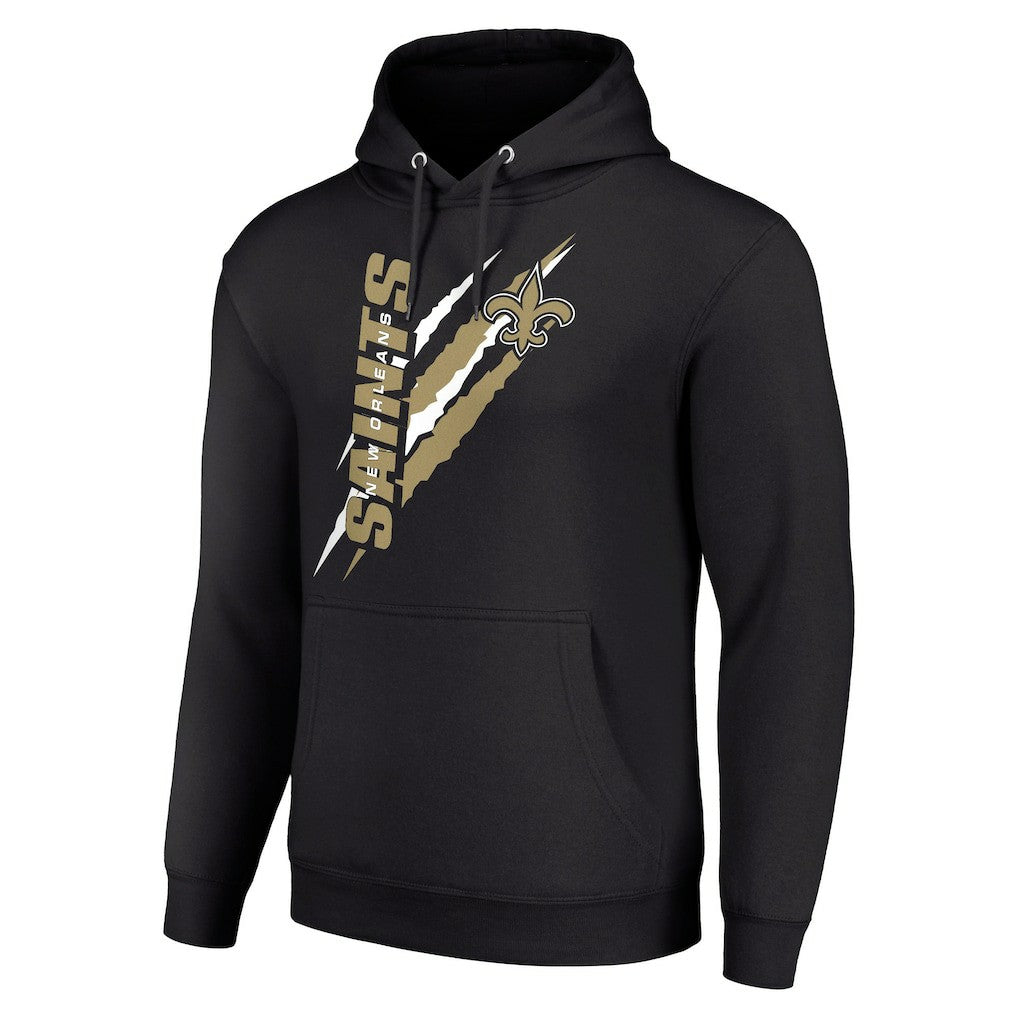 New Orleans Saints Starter Unisex Color Scratch Fleece Pullover Hoodie - Black Hoodies