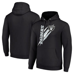 Las Vegas Raiders Starter Unisex Color Scratch Fleece Pullover Hoodie - Black Hoodies