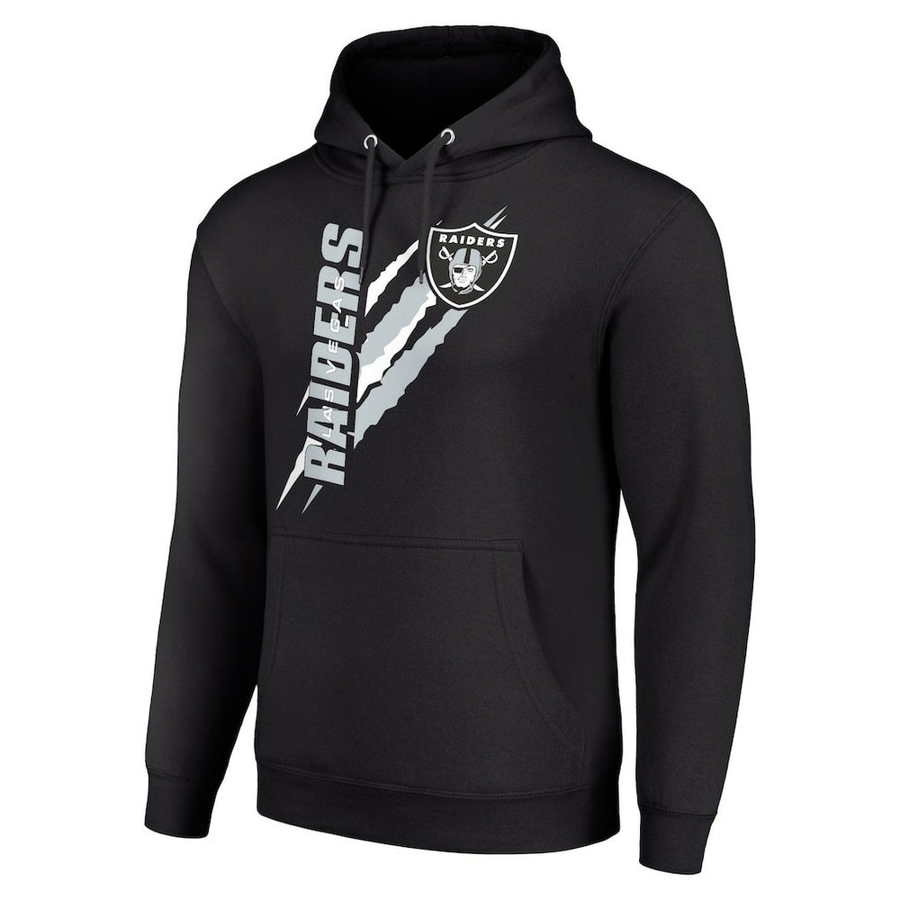 Las Vegas Raiders Starter Unisex Color Scratch Fleece Pullover Hoodie - Black Hoodies