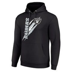Las Vegas Raiders Starter Unisex Color Scratch Fleece Pullover Hoodie - Black Hoodies