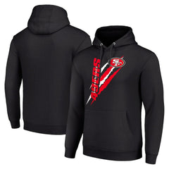 San Francisco 49ers Starter Unisex Color Scratch Fleece Pullover Hoodie - Black Hoodies