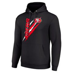 San Francisco 49ers Starter Unisex Color Scratch Fleece Pullover Hoodie - Black Hoodies