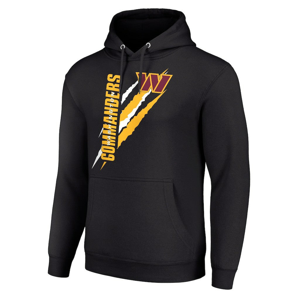 Washington Commanders Starter Unisex Color Scratch Fleece Pullover Hoodie - Black Hoodies