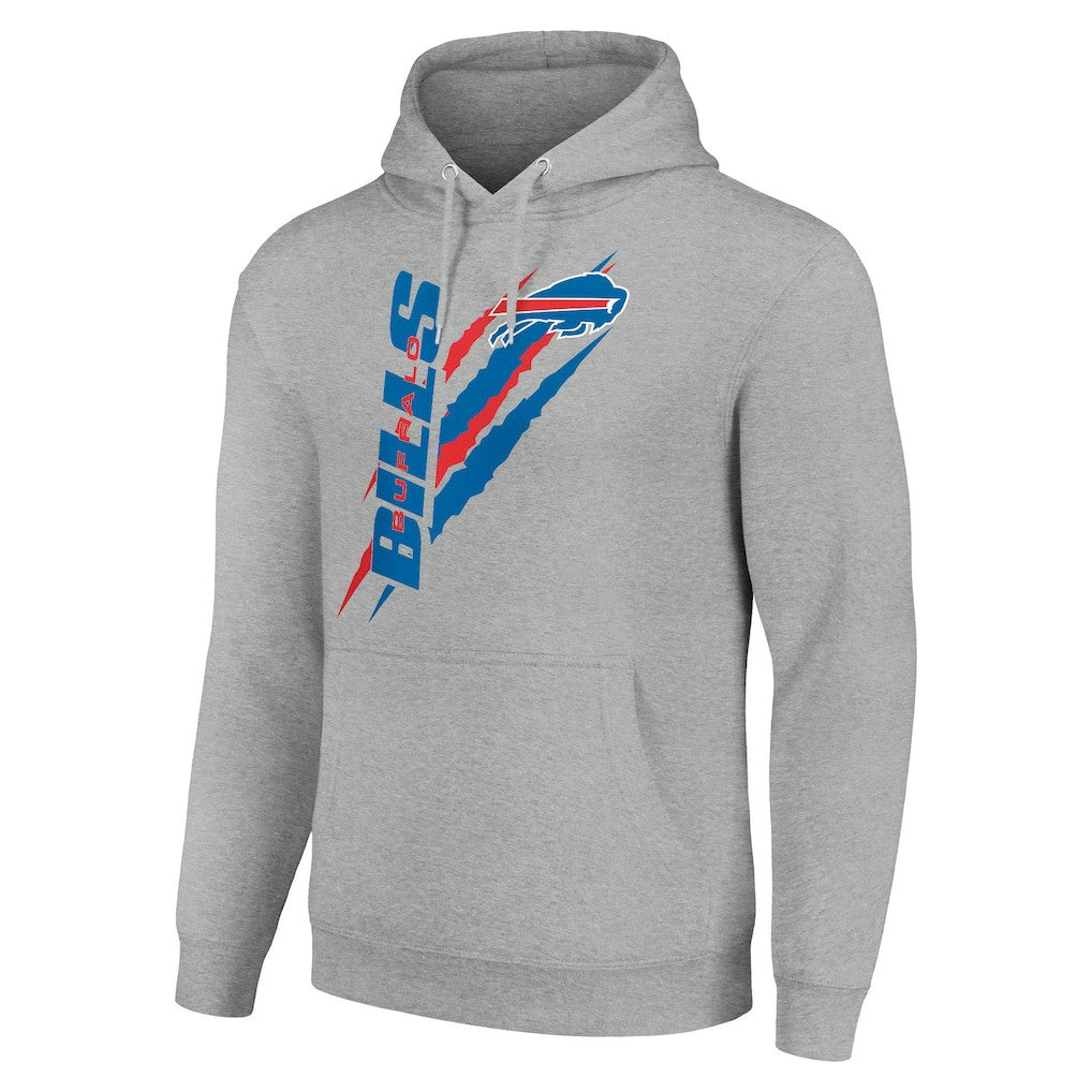 Buffalo Bills Starter Unisex Color Scratch Fleece Pullover Hoodie - Heather Gray Hoodies
