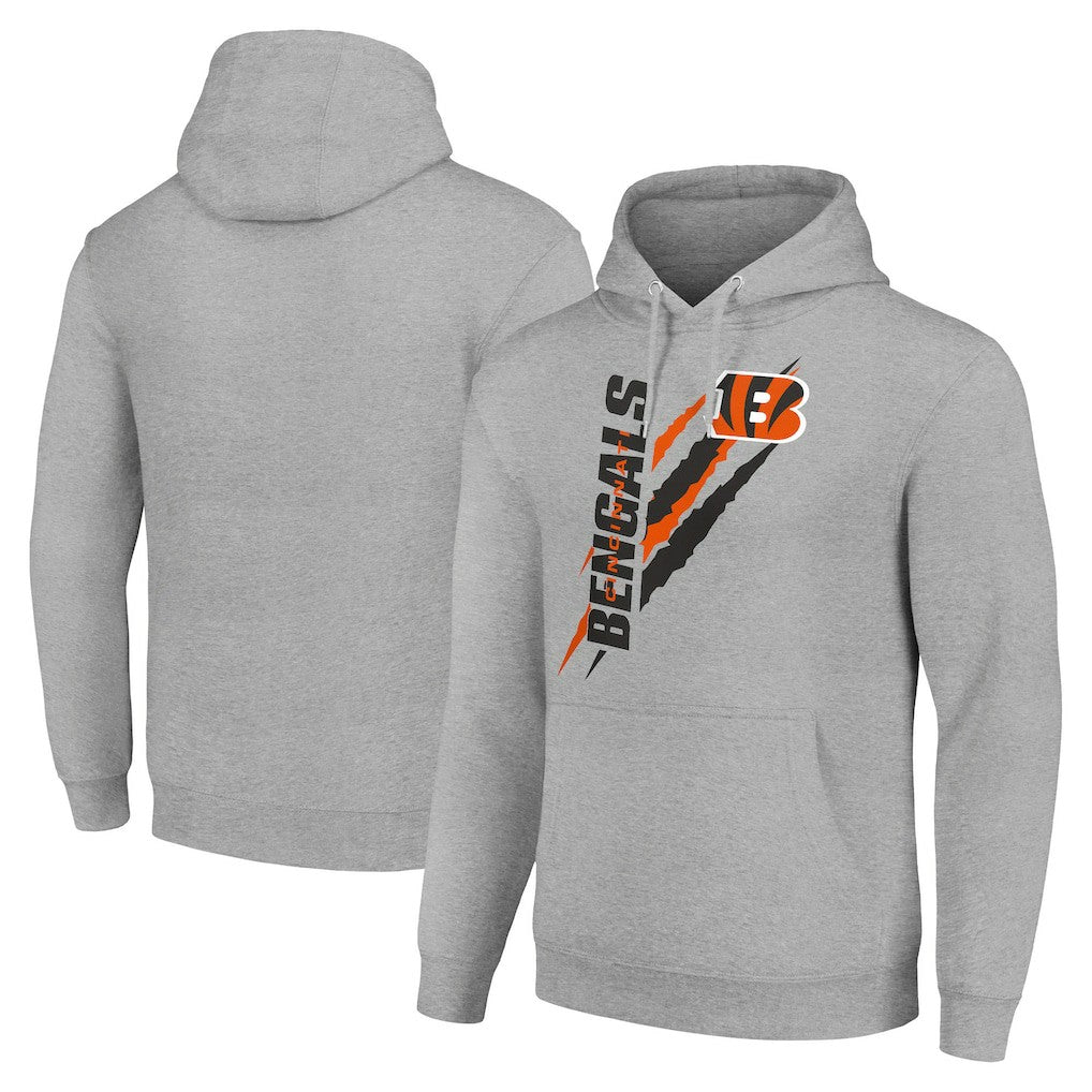 Cincinnati Bengals Starter Unisex Color Scratch Fleece Pullover Hoodie - Heather Gray Hoodies