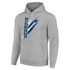 Dallas Cowboys Starter Unisex Color Scratch Fleece Pullover Hoodie - Heather Gray Hoodies