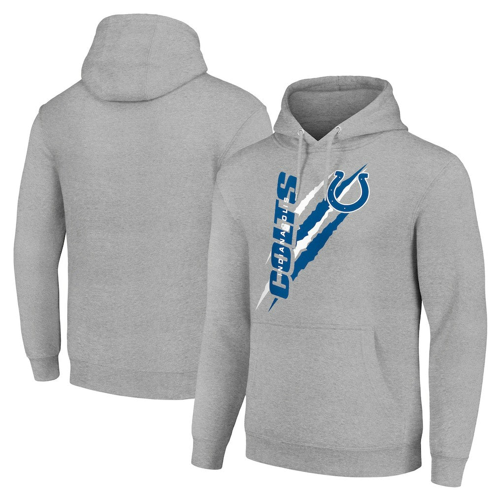 Indianapolis Colts Starter Unisex Color Scratch Fleece Pullover Hoodie - Heather Gray Hoodies
