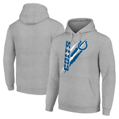 Indianapolis Colts Starter Unisex Color Scratch Fleece Pullover Hoodie - Heather Gray Hoodies