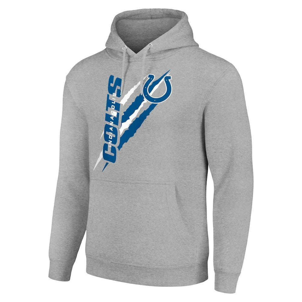 Indianapolis Colts Starter Unisex Color Scratch Fleece Pullover Hoodie - Heather Gray Hoodies