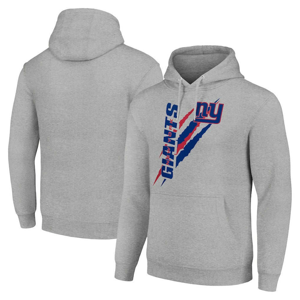 New York Giants Starter Unisex Color Scratch Fleece Pullover Hoodie - Heather Gray Hoodies