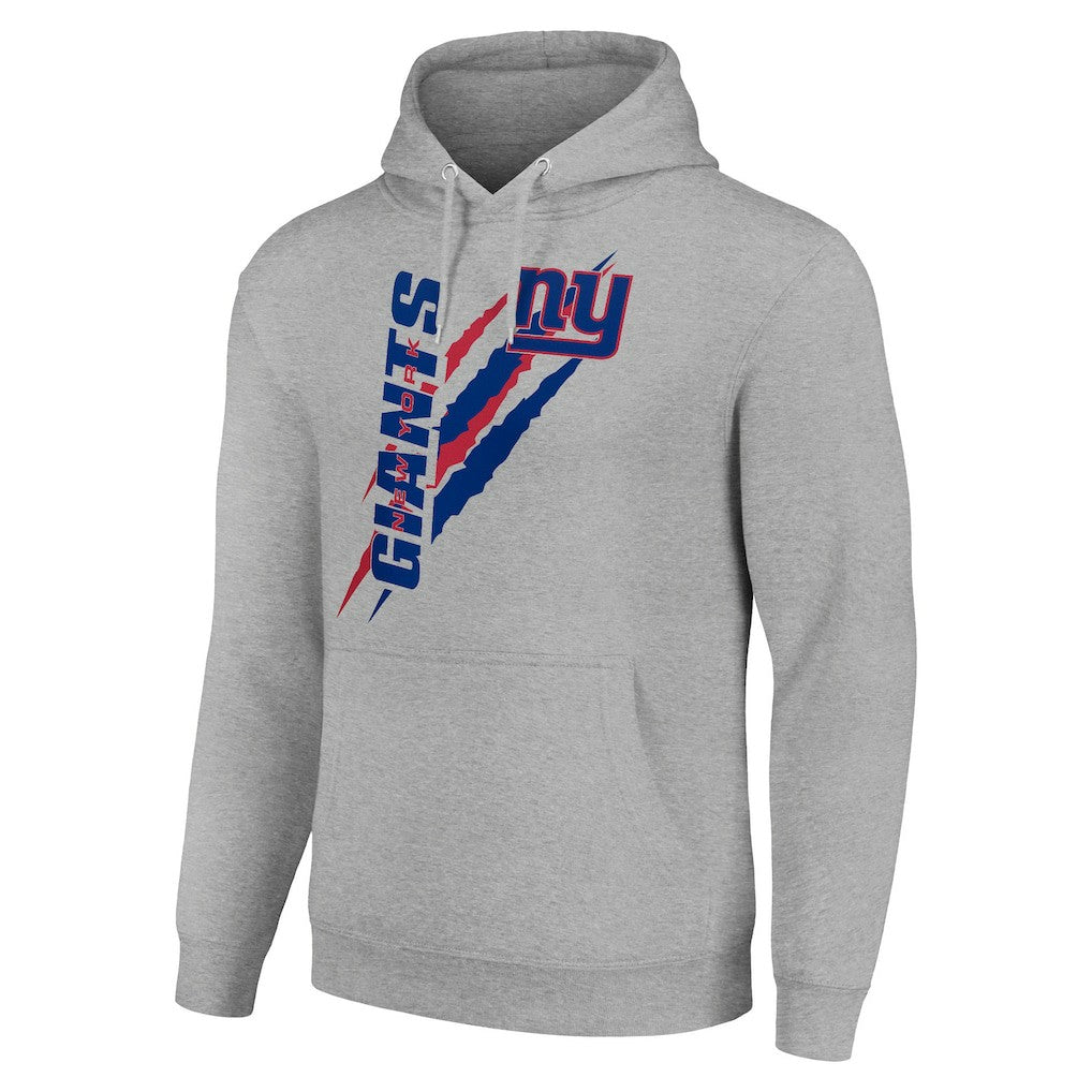 New York Giants Starter Unisex Color Scratch Fleece Pullover Hoodie - Heather Gray Hoodies