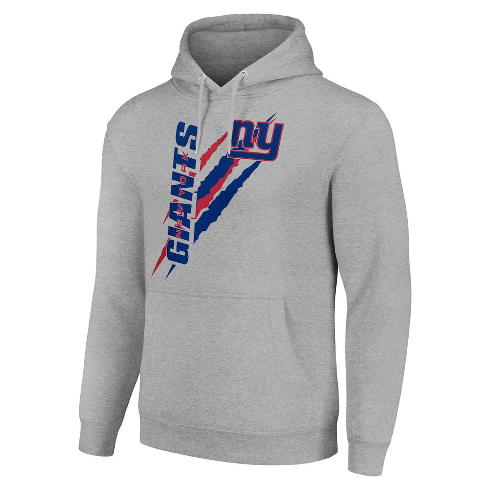 New York Giants Starter Unisex Color Scratch Fleece Pullover Hoodie - Heather Gray Hoodies