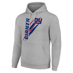 New York Giants Starter Unisex Color Scratch Fleece Pullover Hoodie - Heather Gray Hoodies