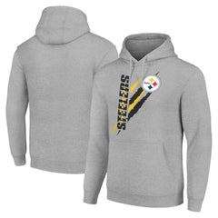 Pittsburgh Steelers Starter Unisex Color Scratch Fleece Pullover Hoodie - Heather Gray Hoodies