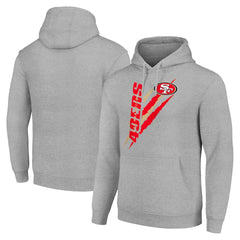 San Francisco 49ers Starter Unisex Color Scratch Fleece Pullover Hoodie - Heather Gray Hoodies