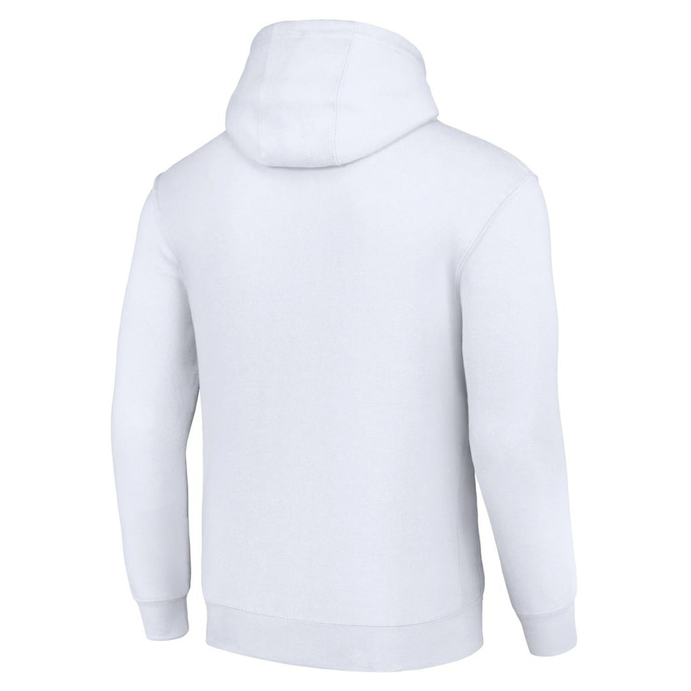 Carolina Panthers Starter Unisex Color Scratch Fleece Pullover Hoodie - White Hoodies