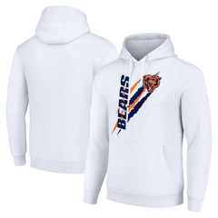 Chicago Bears Starter Unisex Color Scratch Fleece Pullover Hoodie - White Hoodies