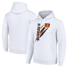 Cincinnati Bengals Starter Unisex Color Scratch Fleece Pullover Hoodie - White Hoodies