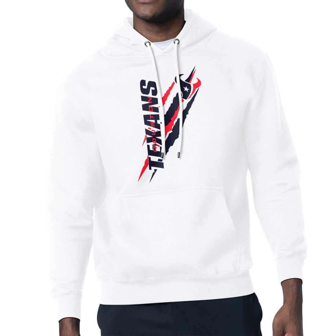 Houston Texans Starter Unisex Color Scratch Fleece Pullover Hoodie - White Hoodies