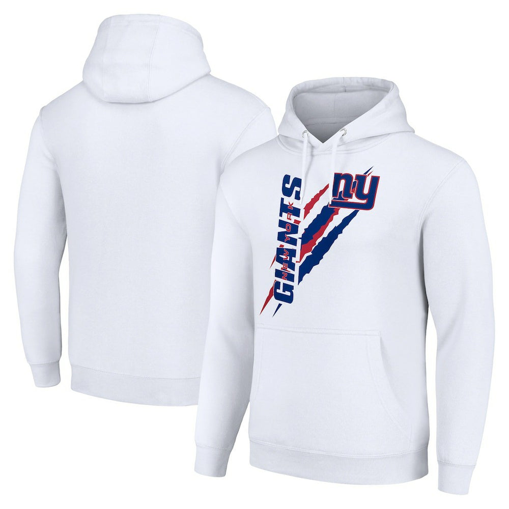 New York Giants Starter Unisex Color Scratch Fleece Pullover Hoodie - White Hoodies